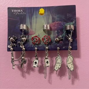 Thorn & fable Alice In Wonderland Lewis Carroll earrings jewelry Victorian